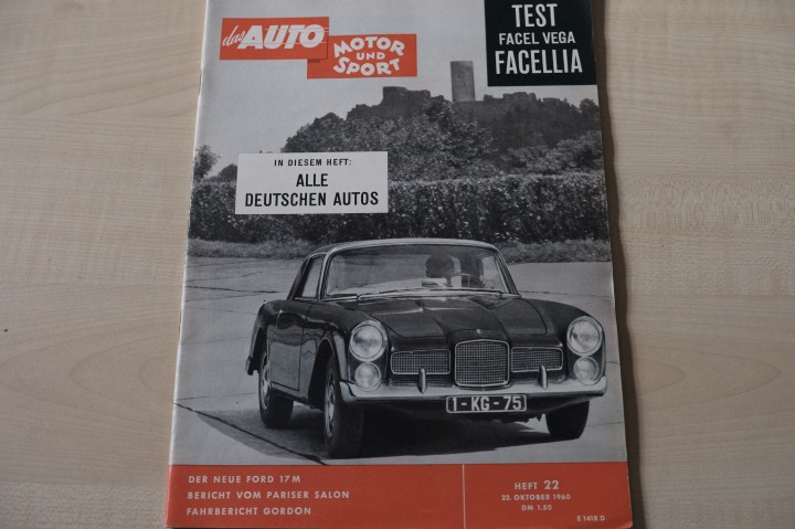 Deckblatt Auto Motor und Sport (22/1960)